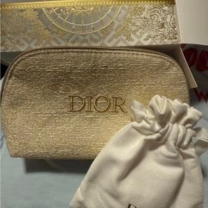 Dior Gold Cosmetic Bag 💼